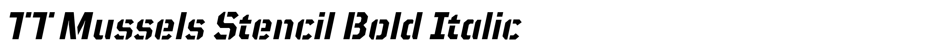 TT Mussels Stencil Bold Italic
